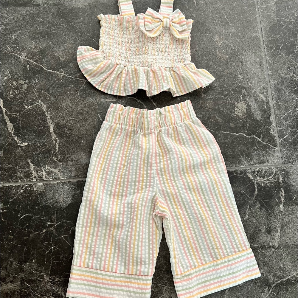 Good lad girls belly shirt and wide leg pant
